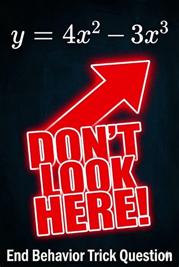 Don't fall for this End Behavior TRAP! 🚫 #math #shorts