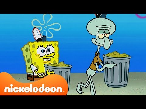 SpongeBob | SpongeBob und Thaddäus arbeiten 10 Minuten lang ZUSAMMEN | Nickelodeon Deutschland