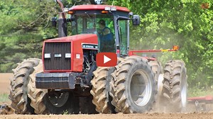 bigtractorpower 2023-- In the field with a 300 hp CASE International 9260 Tractor working with a 26 ft CASE IH RMX 340 Tandem Disk and Unverferth Rolling Harrow.