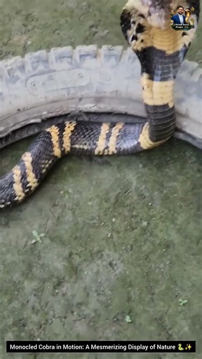 Monocled Cobra in Motion: A Mesmerizing Display of Nature 🐍✨ #animals #wildliferescue #wildlife
