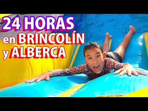 24 HORAS en BRINCOLÍN INFLABLE y ALBERCA | TV Ana Emilia