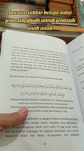 Bacaan Doa Takbir Ke-3 untuk Jenazah Anak-anak