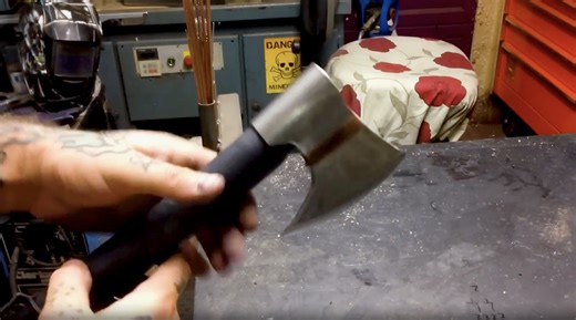 Crafting a tomahawk with surprising tools! ✨