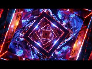 4K VJ Loop. Flying in a futuristic tunnel through sparkling cubes