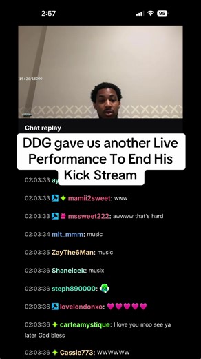 #DDG gave us another Live Performance To End His #Kick Stream #concert | ddg