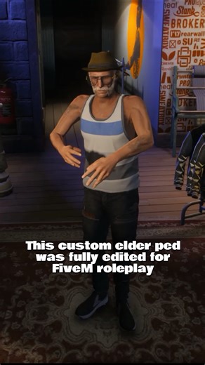 Fivem Old man Ped #gta #gtaonline #fivemrp #fivem