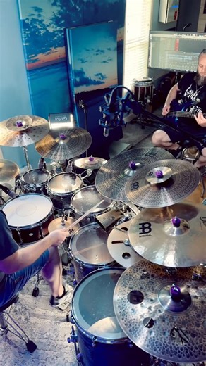 Justin Scott | Jamming with my buddy @glozfest . 🥁 Star Walnut kit 8, 10, 12, 14, 16, 22. Star Reserve Jatoba & Starphonic Copper Snares. Cymbals left... | Instagram