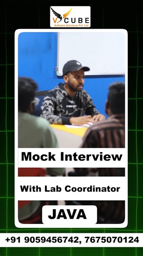 V Cube Software Solutions on Instagram: "🚀 𝐂𝐫𝐚𝐜𝐤 𝐘𝐨𝐮𝐫 𝐍𝐞𝐱𝐭 𝐉𝐚𝐯𝐚 𝐈𝐧𝐭𝐞𝐫𝐯𝐢𝐞𝐰 | 𝐌𝐨𝐜𝐤 𝐒𝐞𝐬𝐬𝐢𝐨𝐧 𝐇𝐢𝐠𝐡𝐥𝐢𝐠𝐡𝐭𝐬 🔥 Today's session gave students a real-time interview experience in Java concepts, OOPs, coding logic, and problem-solving skills 🧠👨‍💻. ✅Our expert Lab Coordinator guided students with feedback, corrections, and confidence-building tips 💬📈. 🎯 𝐖𝐡𝐚𝐭 𝐖𝐞 𝐂𝐨𝐯𝐞𝐫𝐞𝐝: 👉Core Java Interview Questions 👉Hands-on Coding Practice 👉Interview E