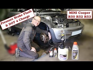 How to Pressure Bleed Brakes on a BMW MINI R50 R52 R53 One Cooper using a Sealey VS820