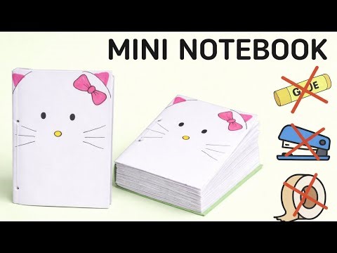 🎀Diy Hello Kitty Mini Notebook Tutorial 🎀|| mini notebook|| easy paper craft|| paper notebook diy