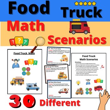 Food Truck Math Scenarios Project Multi Step Business Activity
