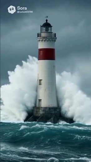 light House in Stormy Seas.!#scaryocean #storm#wavescrashing #Waves#