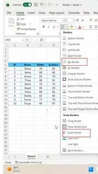 How To Add Borders In Excel|| Add Borders In Excel|| Day 6 Excel Mastery Series|| #excel #exceltips