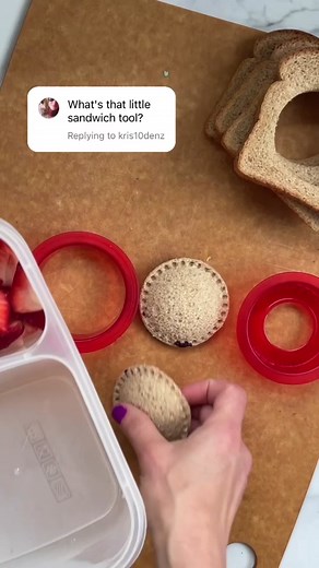 Some days we do regular sandwiches, others it’s DIY Uncrustables which always delight my kids! I love these since I can use bread and fillings the kids prefer, I always have the ingredients on hand, and then I can use the crusts in the yummiest ways! Links to the sandwich sealer, a full Uncrustable tutorial and French Toast Casserole are in my profile for you! #lunch #kidslunch #easylunch #toddlerfood #toddlers