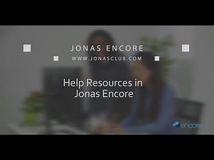 Help Resources in Jonas Encore