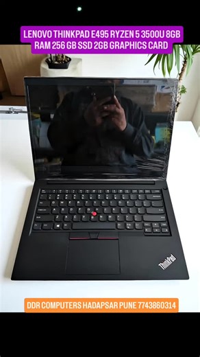 DDR COMPUTERS HADAPSAR PUNE on Instagram: "🔥 Lenovo ThinkPad E495 – Powerful Business Laptop 🔥 💻 Specs: ⚙️ Ryzen 5 3500U Processor 🧠 8GB RAM ⚡ 256GB SSD 🎮 2GB Graphics 🖥️ 14" Full HD Display ✨ A+ Condition ✅ Fully Tested | Ready to Use ✨ Best For: ✔ Office & Business Work ✔ Online Work / Classes ✔ Photoshop & Designing ✔ AutoCAD ✔ SketchUp ✔ Students & Professionals ⚡ Fast performance | Strong ThinkPad build | Value for money 📍 DDR COMPUTERS – HADAPSAR, PUNE 📞 Call / WhatsApp: 7743860314