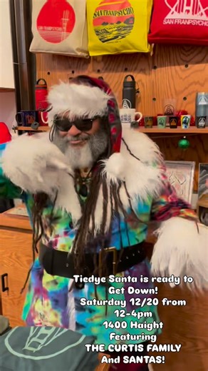 Love on Haight on Instagram: "Santa is ready to get down! Saturday 12/20 we will have the @thecurtisfamilycnotes playing outside celebrating the Holiday season ♥️💚♥️ San Francisco 💚♥️💚 and Community♥️💚♥️ Santa and Santa will be there too. See you 12/20 from 12pm- 4pm 🎄 Happy Holidays! #loveonhaight #holidayparty #happyholidays"