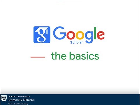 Google Scholar: Basics