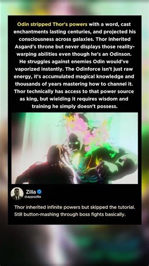 Why Thor struggles against enemies Odin would defeat instantly