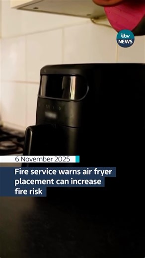 469K views · 6.4K reactions | Nottinghamshire Fire and Rescue say air fryers need air circulation. Placing them too close to walls or under cupboards can cause overheating and fires. Watch Air Fryers: Do You Know The Dangers? at 8:30pm on 6 November on ITV and ITVX. #itvnews #airfryer | ITV News | Facebook