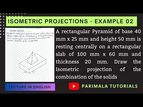 ISO Metric Projections in Engineering Drawing_ Manual Drawing _ Example 02