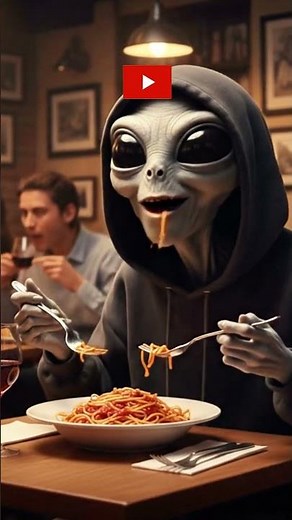 Alien Tries Spaghetti for the First Time 🍝👽 #Shorts #aliens #funny #aşk