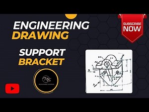 How To Draw a Support Bracket | Orthographic Views I Engineering Drawing Guide | Muhammad Kamran