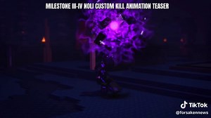 Posted on dev-log on the discord server, here's a look at Noli's custom kill animation for milestone III-IV! It looks really good. There's also another announcement coming soon later today. #roblox #forsakenroblox #forsaken #noli #fyp