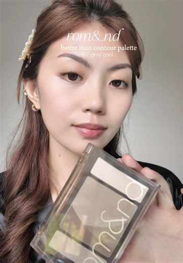 rom&nd better than contour palette in the shade 02 gray cool @#contour #nosecontour #romand #romandbetterthanpalette