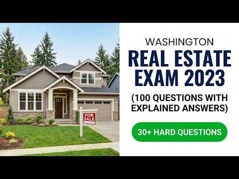 Pass Your 2026 Washington Real Estate Exam 60 Practice Questions With Full Explanations