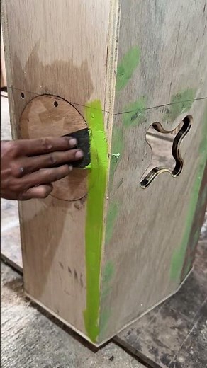 speaker box puttying process #speakerbox #woodworking #tutorials