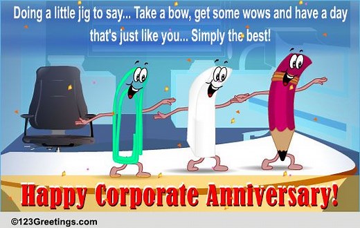 Corporate Anniversary Wishes!