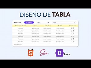 Diseño de Tabla con Html , Sass y Bootstrap Icons