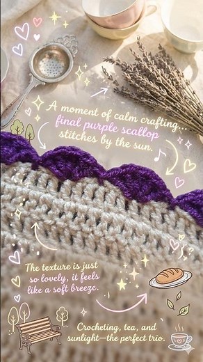 Is this the easiest way to finish a blanket? #crochet #easycrochet