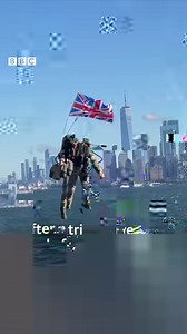The real Iron Man. Jet packs are being tested by the Royal Navy to see whether they could be used in military operations. The latest demonstration took place in New York from HMS Queen Elizabeth. Read more: https://bbc.in/3Mk38DG | BBC Hampshire & Isle of Wight