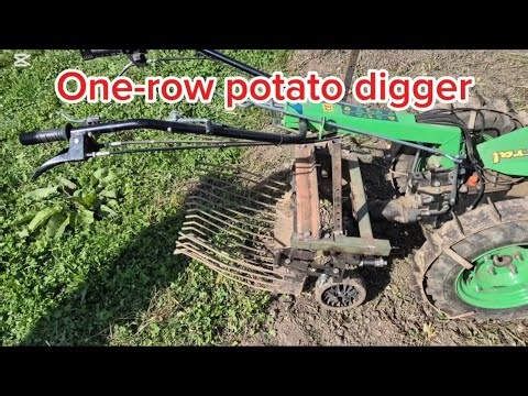 One-row potato digger for a two-whell tractor