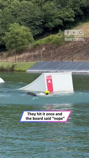 First Time Wakeboarding… This Crash Was Hilarious 😂🌊|| Heartsome 💖