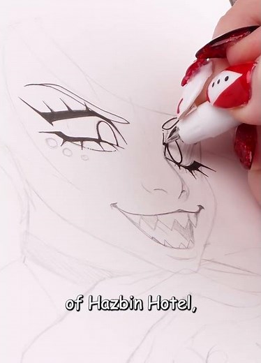 Drawing Angel Dust from Hazbin Hotel