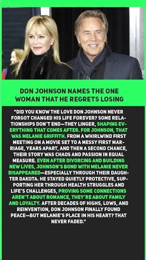 Don Johnson Names The One Woman That He Regrets Losing #shorts