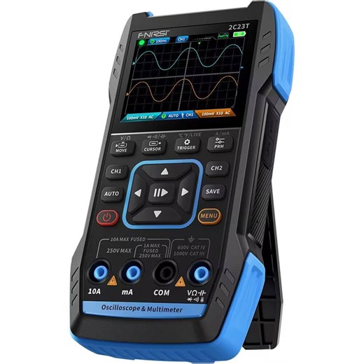 Fnirsi 2C23T Digital Auto-ranging Oscilloscope Signal Generator Multimeter 3 in 1 Dual Channels 10mhz*2 50ms/s
