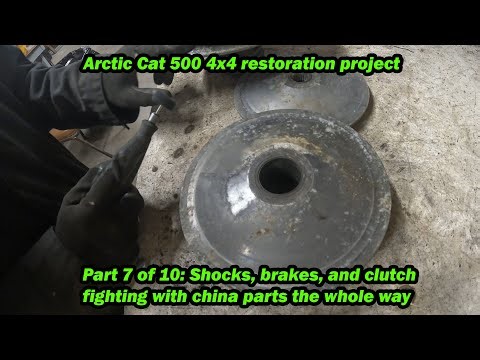 Arctic Cat 500 4x4 restoration project part 7 of 10: Shocks, brakes, and clutch