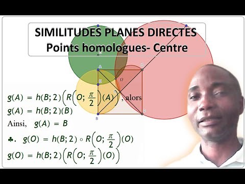 Similitudes planes directes, centre d'une similitude directe & couples de points homologues