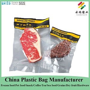 [Hot Item] Fabricante de Envases Alimentarios de China 100g 500g 1kg PA PE Nylon EVOH Máquinas de Cámara Sous Vide Bolsa de Almacenamiento al Vacío para Carne de Res Congelada Transparente Suave Libre de BPA