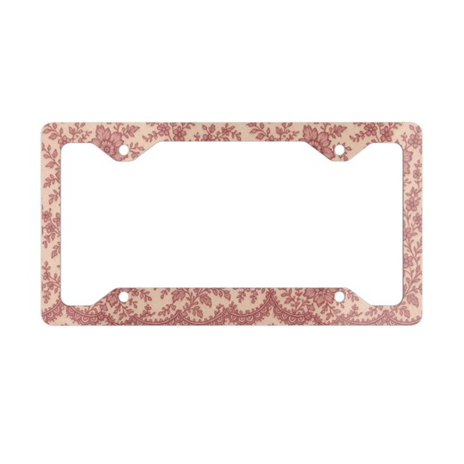 Pink Lace Floral License Plate Frame – Vintage Rose Car Accessory - Etsy