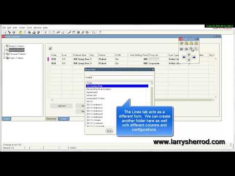 OM Order Organizer Folder Tools, Oracle Applicaitons Training
