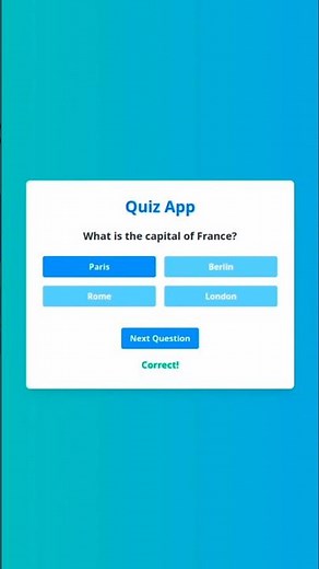 Build a Simple Quiz App with JavaScript | Interactive Quiz Game | WebCraft & Devs #code #programming