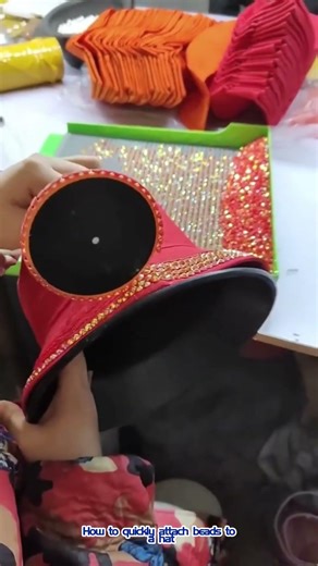 How to quickly attach beads to a hat