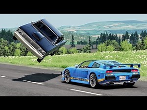 High Speed Traffic Car Crashes #124 - BeamNG Drive | CrashBoomPunk