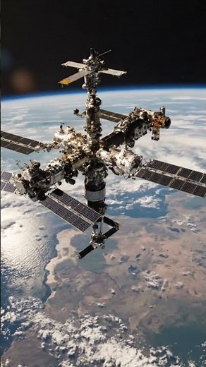Stunning View of the ISS Orbiting Earth 🌍🚀