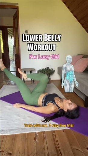 Lower belly fat workout for lazy girl. Belly pooch exercises at home for women. Beginner ab workout.